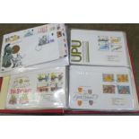 A collection of First Day Covers, 1974 Five Engines to 1980 Christmas, some with special handstamps,