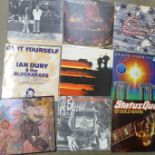 Seventeen 1970's and 1980's LP records and two 7" singles