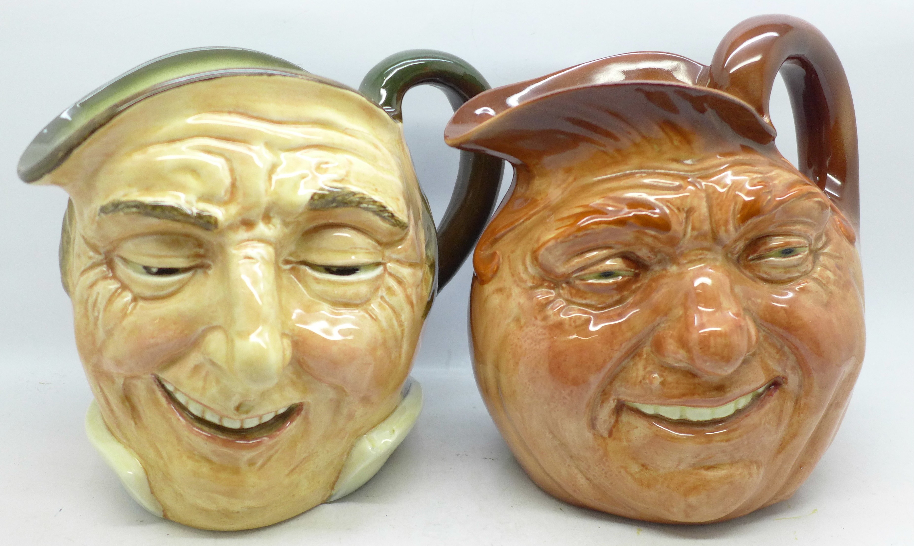 Two Royal Doulton water jugs, John Barleycorn and Farmer John
