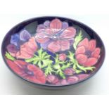 A Moorcroft Peony fruit bowl, 26.5cm, boxed