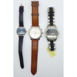 Two Michael Kors wristwatches and an Emporio Armani wristwatch