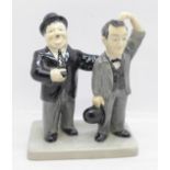 A Manor Limited Editions figure of Laurel and Hardy, no. 123 of 250
