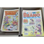 Two boxes of Beano & Dandy comics, 1992 to 2000