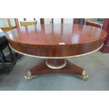 A 19th Century mahogany and parcel gilt centre/dining table, 76cms h x 133cms d