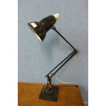 A Herbert Terry & Sons black metal anglepoise lamp