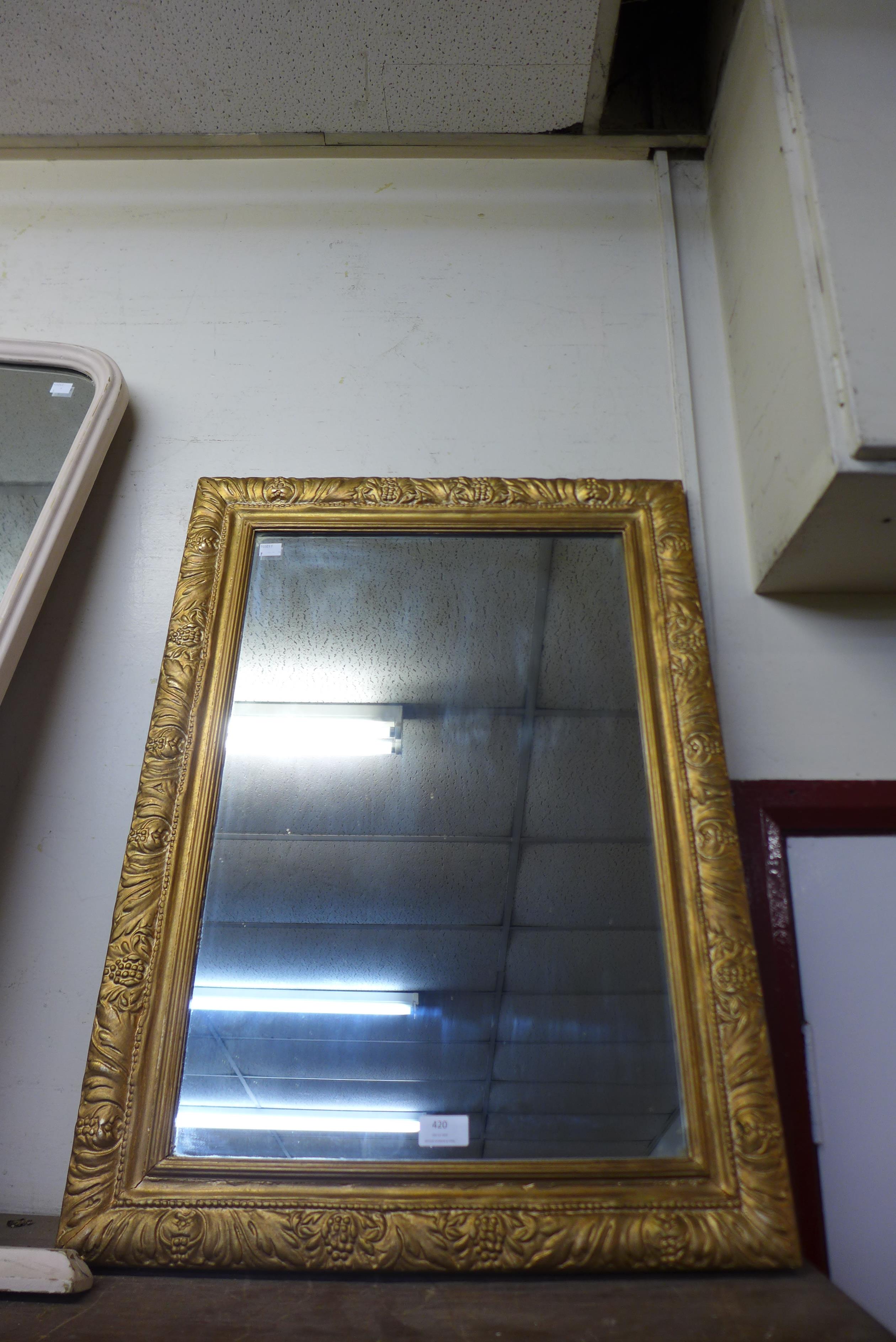 A Victorian gilt gesso framed mirror