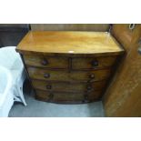 A George IV mahogany bow front chest of drawers