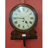 A William IV mahogany 10 inch dial mahogany fusee wall clock, 55cms h Bought by the present vendor