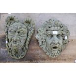 Two concrete wall masks