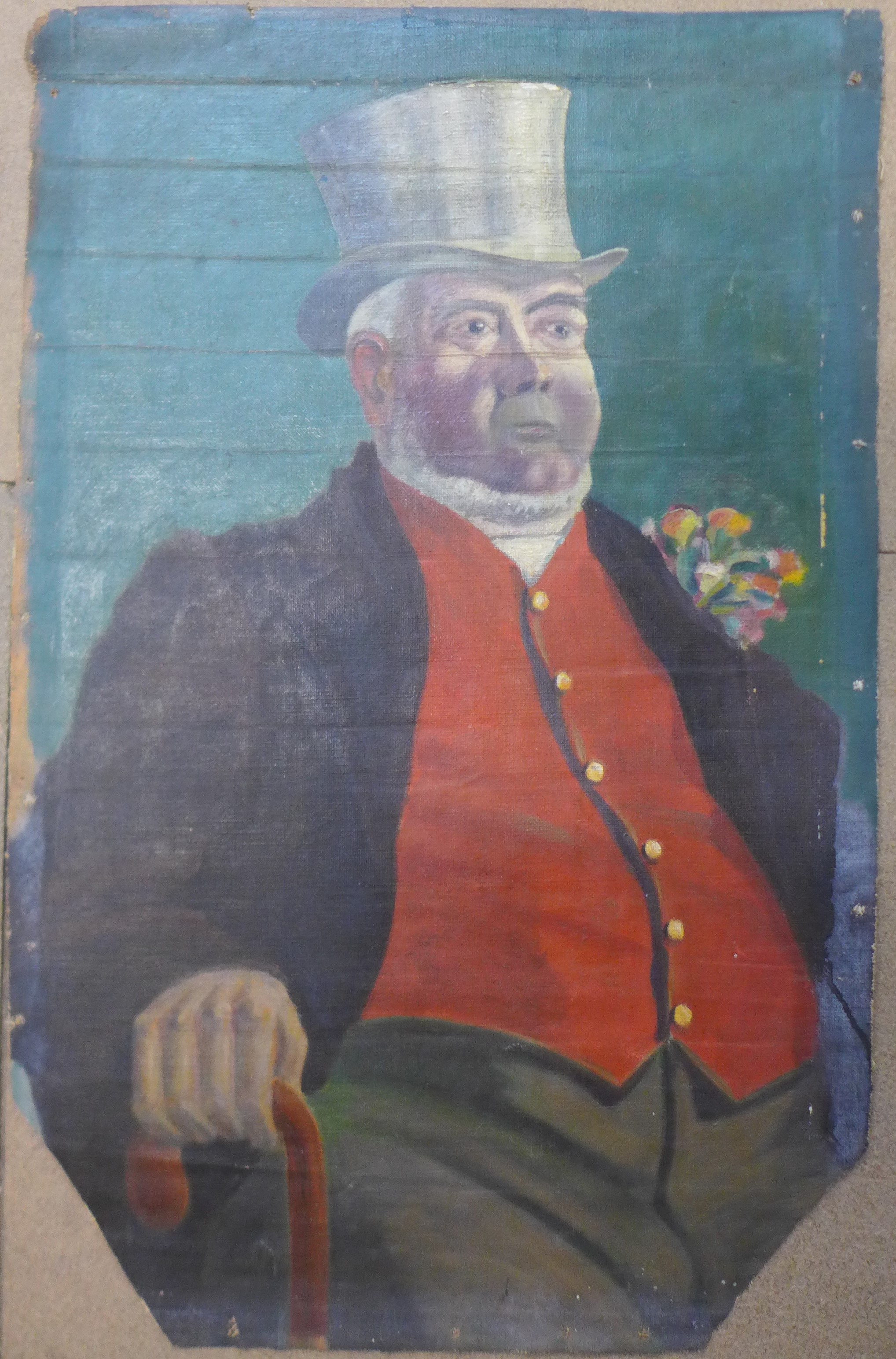 T.A. Gray, portrait of a gentleman, oil on canvas, 69 x 44cms, unframed