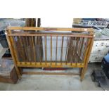 A Victorian folding cot