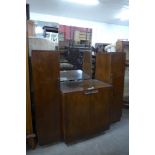 An Art Deco walnut dressing table