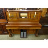 A Victorian Squire & Longson, London rosewood upright Cremonia Piano, a/f