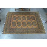 A mustard ground rug, 196 x 130cms