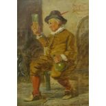 P.M Blemmer, portrait of a merry gentleman, watercolour, 24 x 16cms, framed
