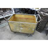 An industrial factory trolley