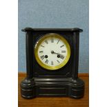 A French Belge noir mantel clock