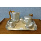 A Picquot ware five piece coffee set