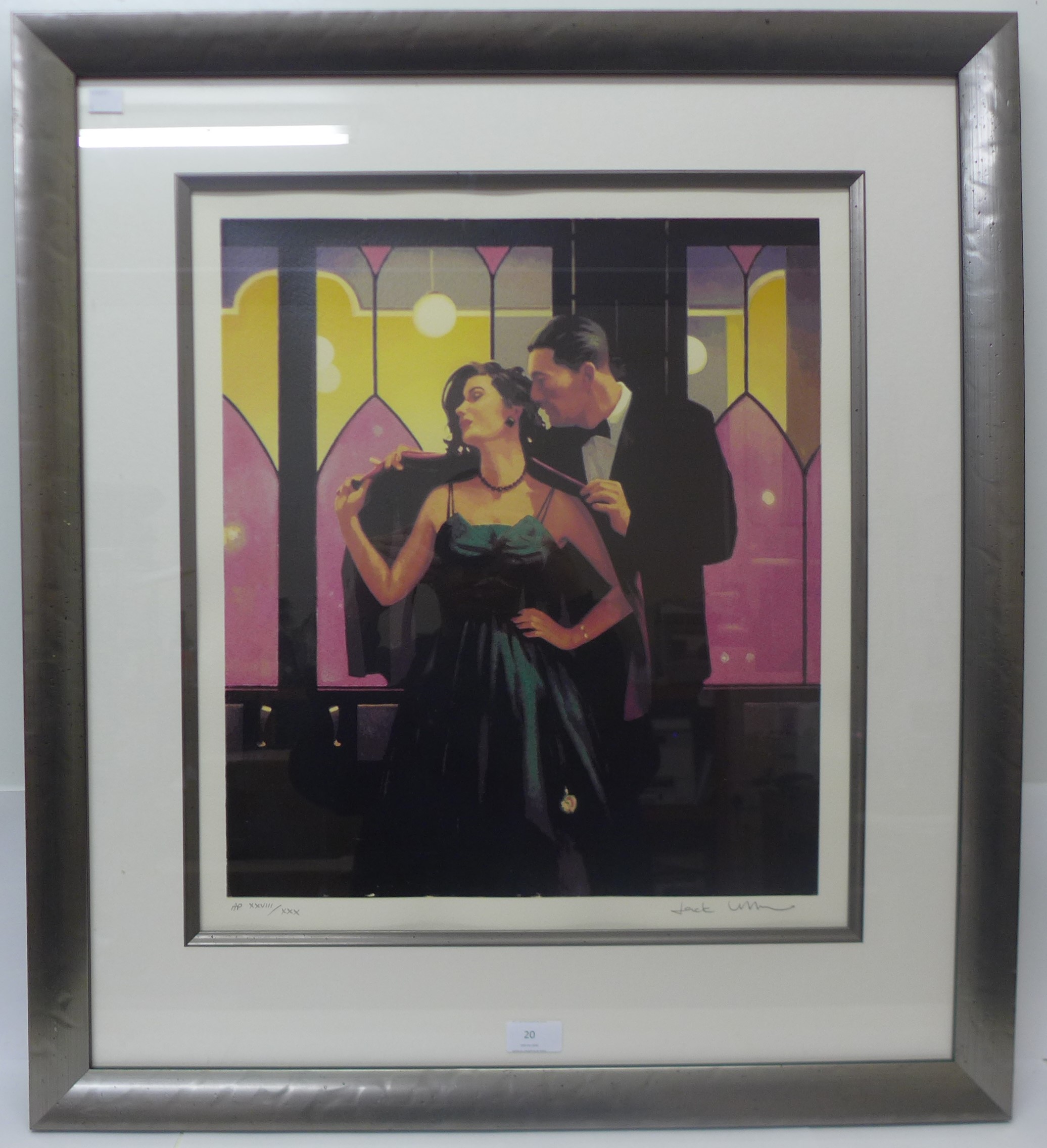 A signed Jack Vettriano limited edition artist proof print, 50 x 44cms, framed - Image 2 of 4