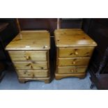 A pair of Ducal pine bedside chests