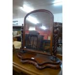 A Victorian mahogany toilet mirror