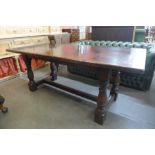 An 18th Century style oak refectory table