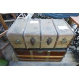 Two early 20th Century steamer trunks