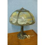 A Tiffany style table lamp, a/f