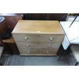 A Victorian pine chest of drawers