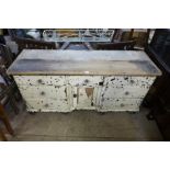 A Victorian painted pine dresser