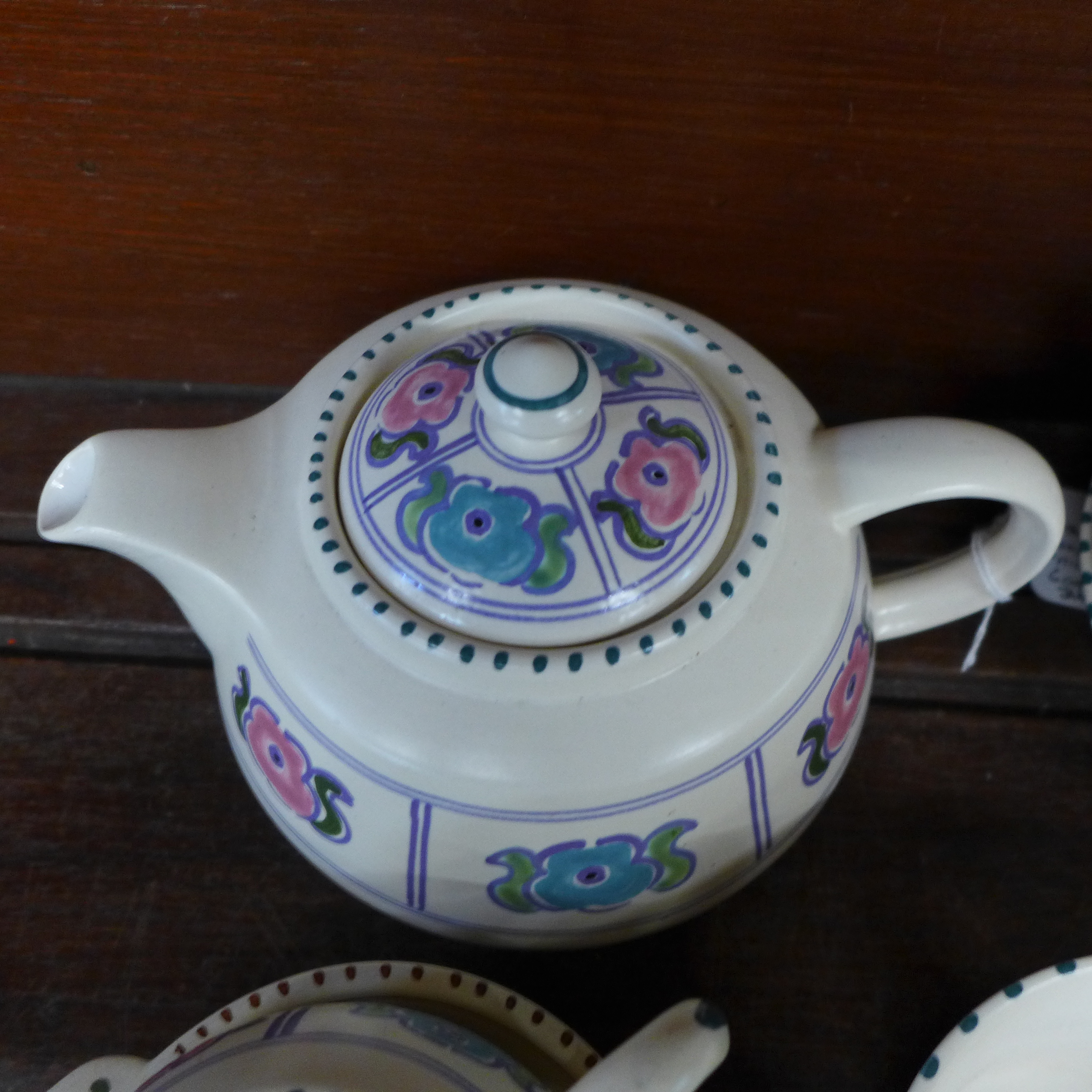 Honiton Pottery; a six setting tea service, designed by Milton - Image 2 of 2