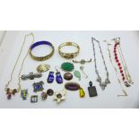 Vintage and cloisonne jewellery