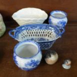 A collection of china including Ridgeways, Spode, etc.