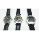 Three novelty Guinness wristwatches