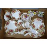 A collection of Royal Albert Old Country Roses china