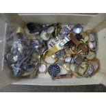 A collection of wristwatches including Sekonda, Rotary, Timex, etc.