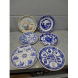 A set of Ringtons collectors plates, (6)