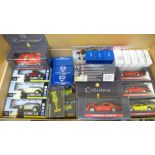 A collection of die-cast model racing cars, boxed (25)