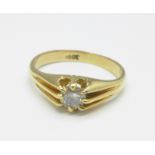 An 18ct gold and diamond solitaire ring, approximately 0.45carat diamond weight, 4.6g, Q