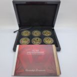 A set of VE Day 70th Anniversary Golden Crown Collection