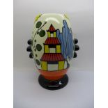 A Lorna Bailey Pagoda Garden vase for Old Ellgreave Pottery, 19cm