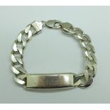 A silver identity bracelet, marked 'Sunny', 62g