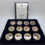 A set of Royal Wedding photographic coins