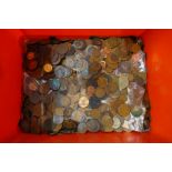 A collection of pennies and other copper coinage, 13.7kg