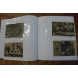 An album of approximately 150 Edwardian and later picture postcards
