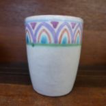 Honiton Pottery, a 1930's Collard beaker, 10cm, a/f