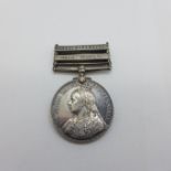 A Queen's South Africa medal to Leiutenant T. Cook, Brabant's Horse with two bars
