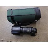 A Sigma APO 170-500mm f5-6.3 DG lens hood and carry case, Nikon fit