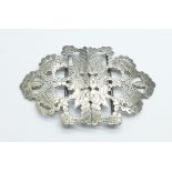 A late Victorian silver buckle, Birmingham 1899