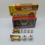 A Zebra Toys Royal Coach, a Qualitoy Benbros State Landau and a Crescent Toys State Coach 1977, (3),